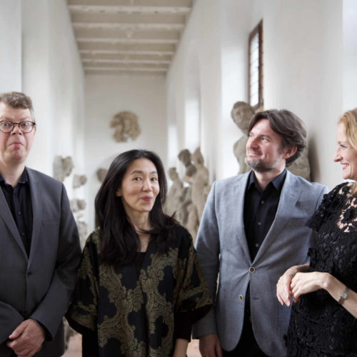 Elephant House Quartet. Allan Rasmussen, Aureliusz Goliński and Bolette Roed. Also included is the London-based Japanese gambist, Reiko Ichise.